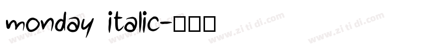 monday italic字体转换